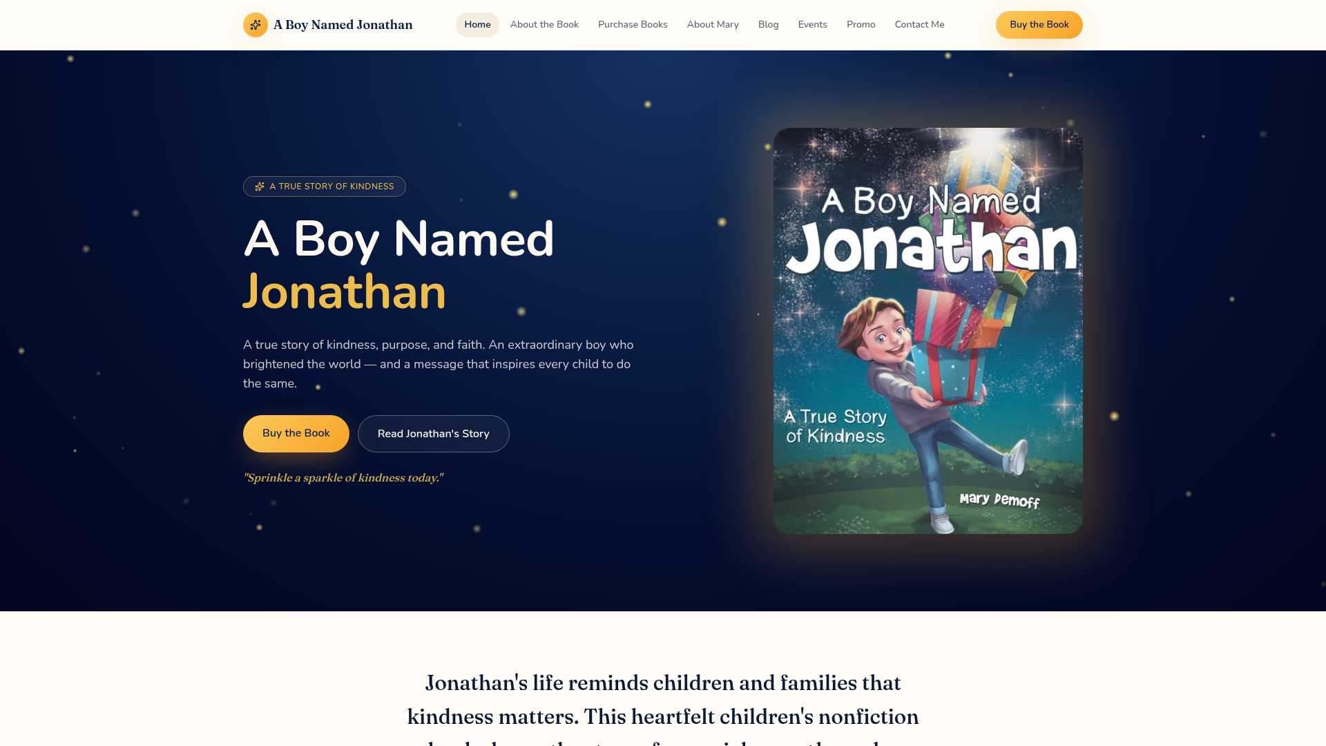 Mary Demoff — A Boy Named Jonathan website screenshot